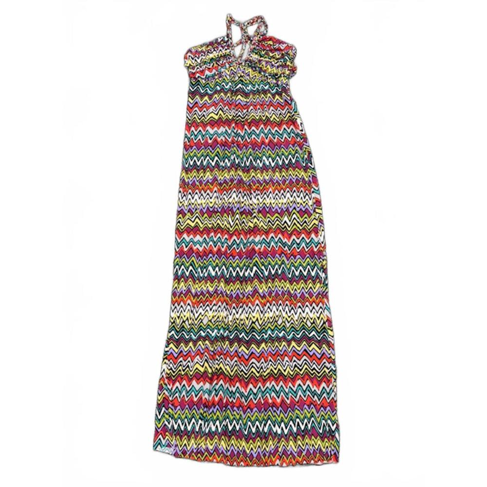New Vintage T-Bags Los Angeles Chevron Maxi Dress Large 2000s